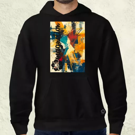 Absztrakt graffiti v8 férfi pulóver