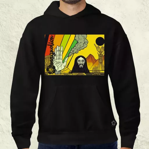 Spirituális béke v19 férfi pulóver