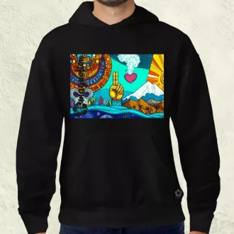 Spirituális béke v4 férfi pulóver