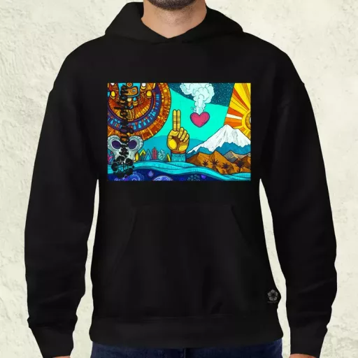 Spirituális béke v4 férfi pulóver