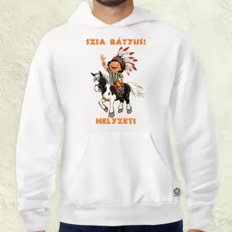 Szia Bátyus! Helyzet? férfi pulóver