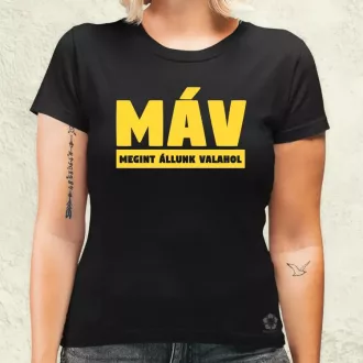 MÁV sárga női póló