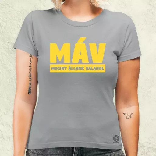 MÁV sárga női póló
