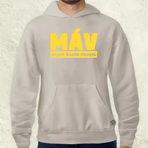 MÁV sárga férfi pulóver