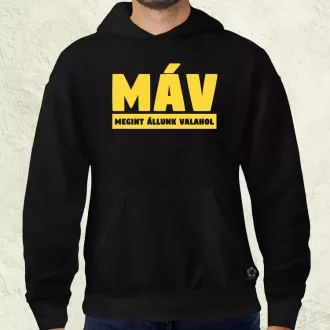 MÁV sárga férfi pulóver