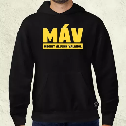 MÁV sárga férfi pulóver