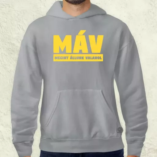 MÁV sárga férfi pulóver