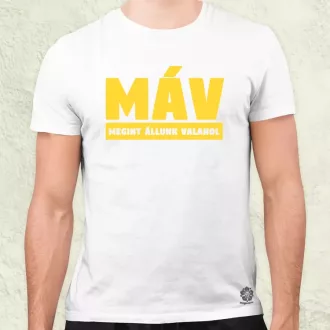 MÁV sárga férfi póló