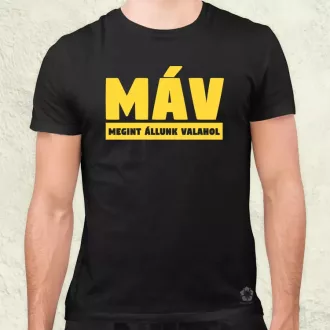 MÁV sárga férfi póló
