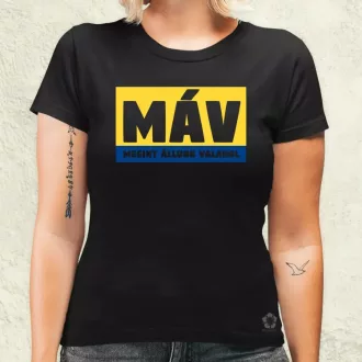 MÁV színes sárga női póló