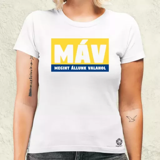 MÁV színes sárga női póló