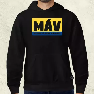MÁV színes sárga férfi pulóver