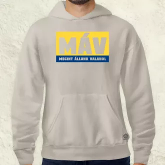 MÁV színes sárga férfi pulóver