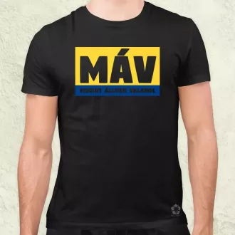 MÁV színes sárga férfi póló