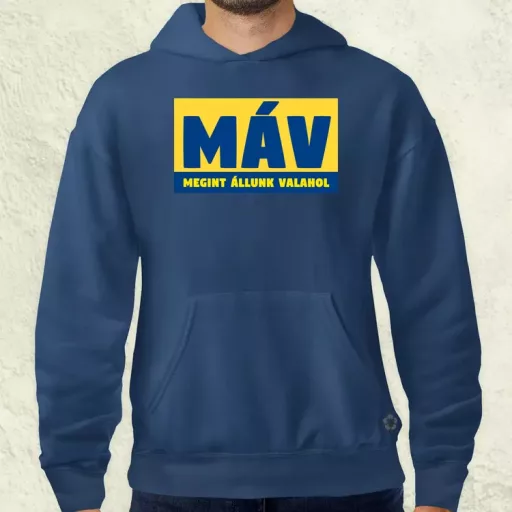 MÁV színes férfi pulóver