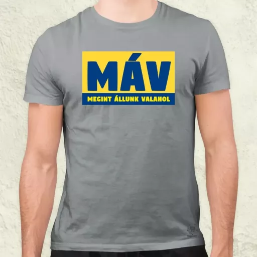 MÁV színes férfi póló