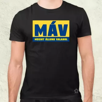 MÁV színes férfi póló