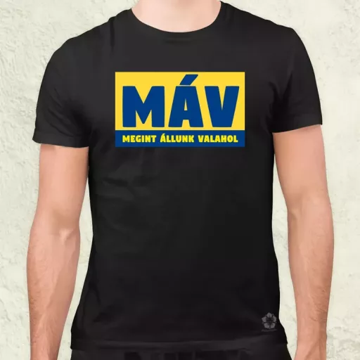 MÁV színes férfi póló
