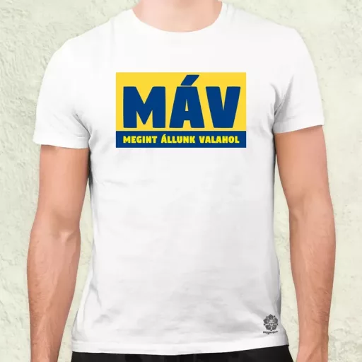 MÁV színes férfi póló