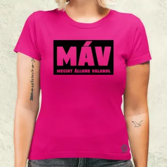 MÁV fekete női póló