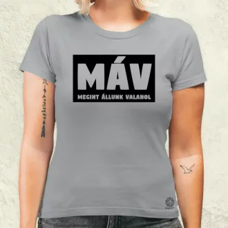 MÁV fekete női póló