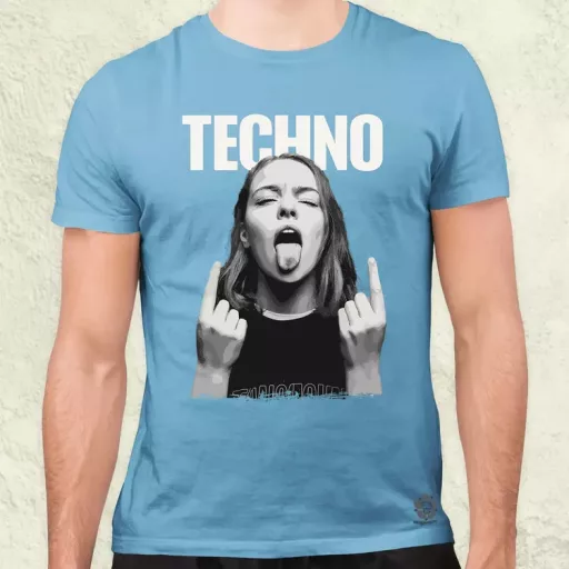 Techno férfi póló
