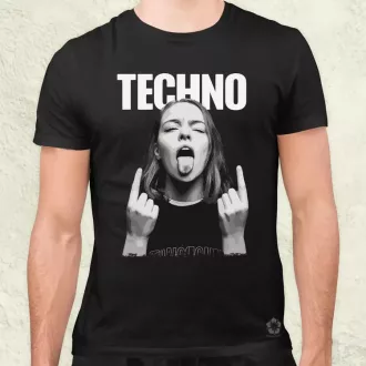 Techno férfi póló