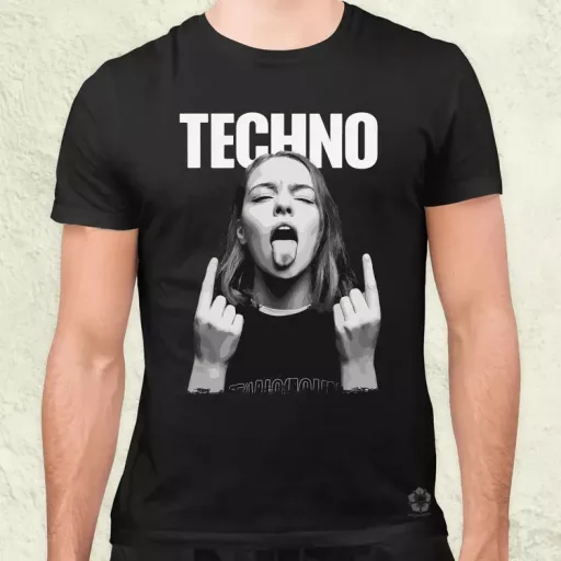 Techno férfi póló