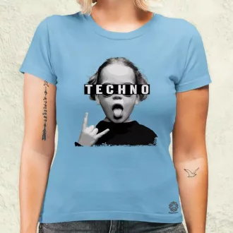 Techno lány női póló