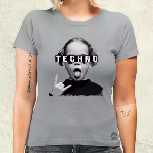 Techno lány női póló