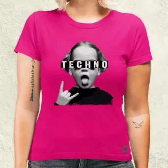 Techno lány női póló