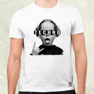 Techno lány férfi póló