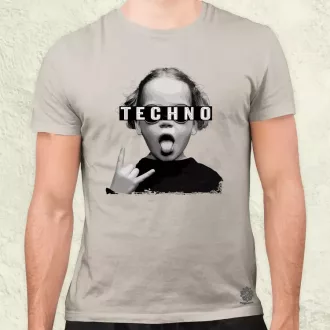 Techno lány férfi póló