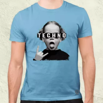 Techno lány férfi póló