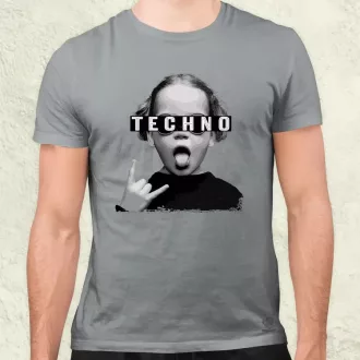 Techno lány férfi póló