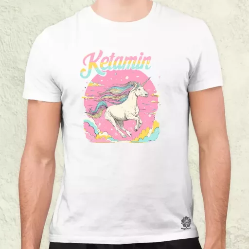 Ketamin unikornis férfi póló