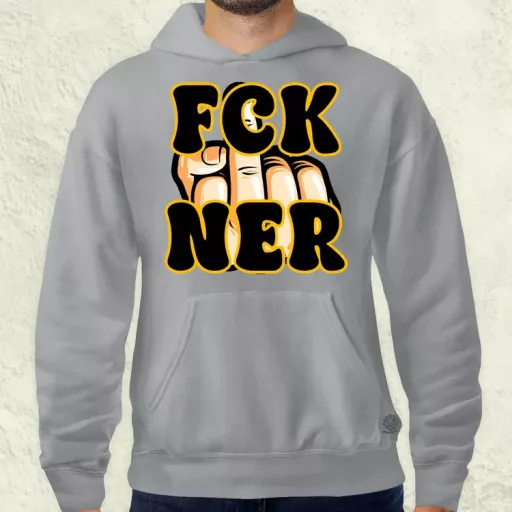 FCK Ner fekete férfi pulóver