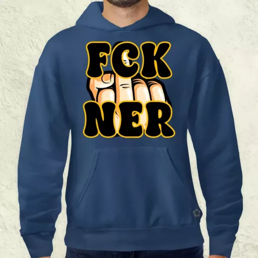 FCK Ner fekete férfi pulóver