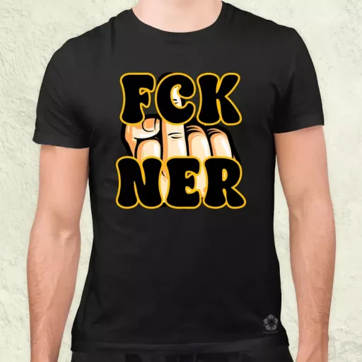 FCK Ner fekete férfi póló