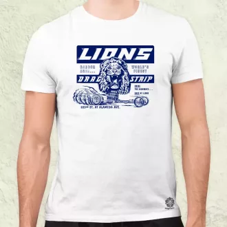 Lions Drag Strip kék férfi póló