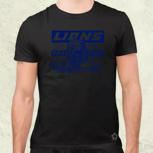 Lions Drag Strip kék férfi póló