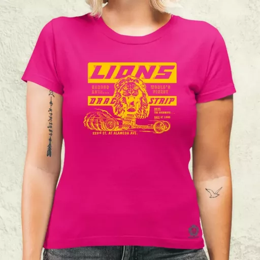 Lions Drag Strip sárga női póló
