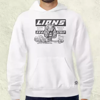 Lions Drag Strip szürke férfi pulóver