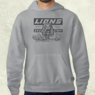 Lions Drag Strip szürke férfi pulóver