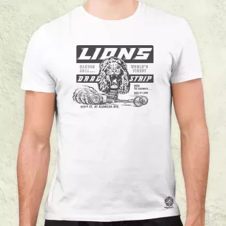 Lions Drag Strip szürke férfi póló