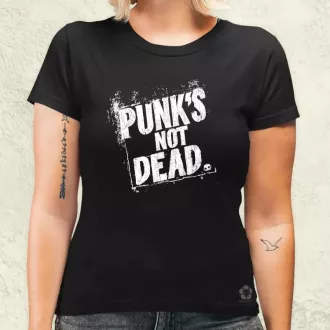 PUNK'S NOT DEAD fehér női póló