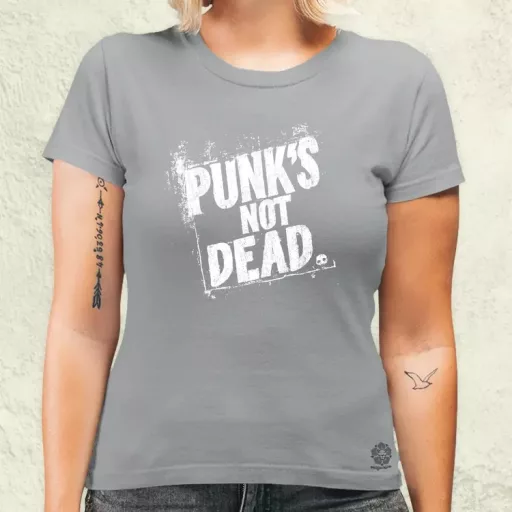 PUNK'S NOT DEAD fehér női póló