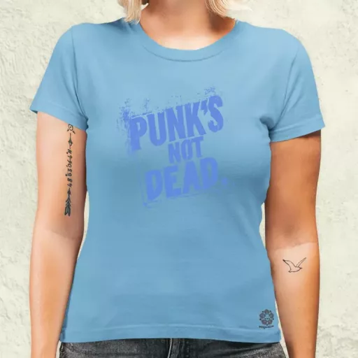 PUNK'S NOT DEAD lila női póló