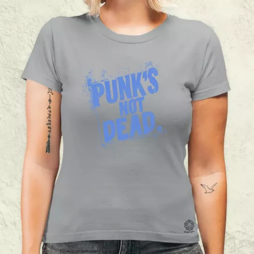 PUNK'S NOT DEAD lila női póló