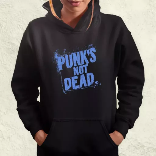 PUNK'S NOT DEAD lila női pulóver